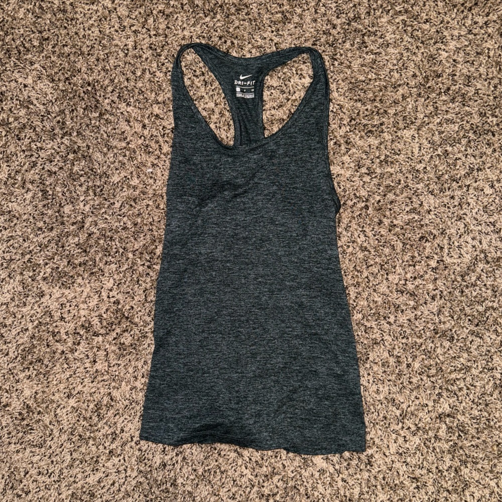 Nike Dark Heather Gray Racerback Tank Top